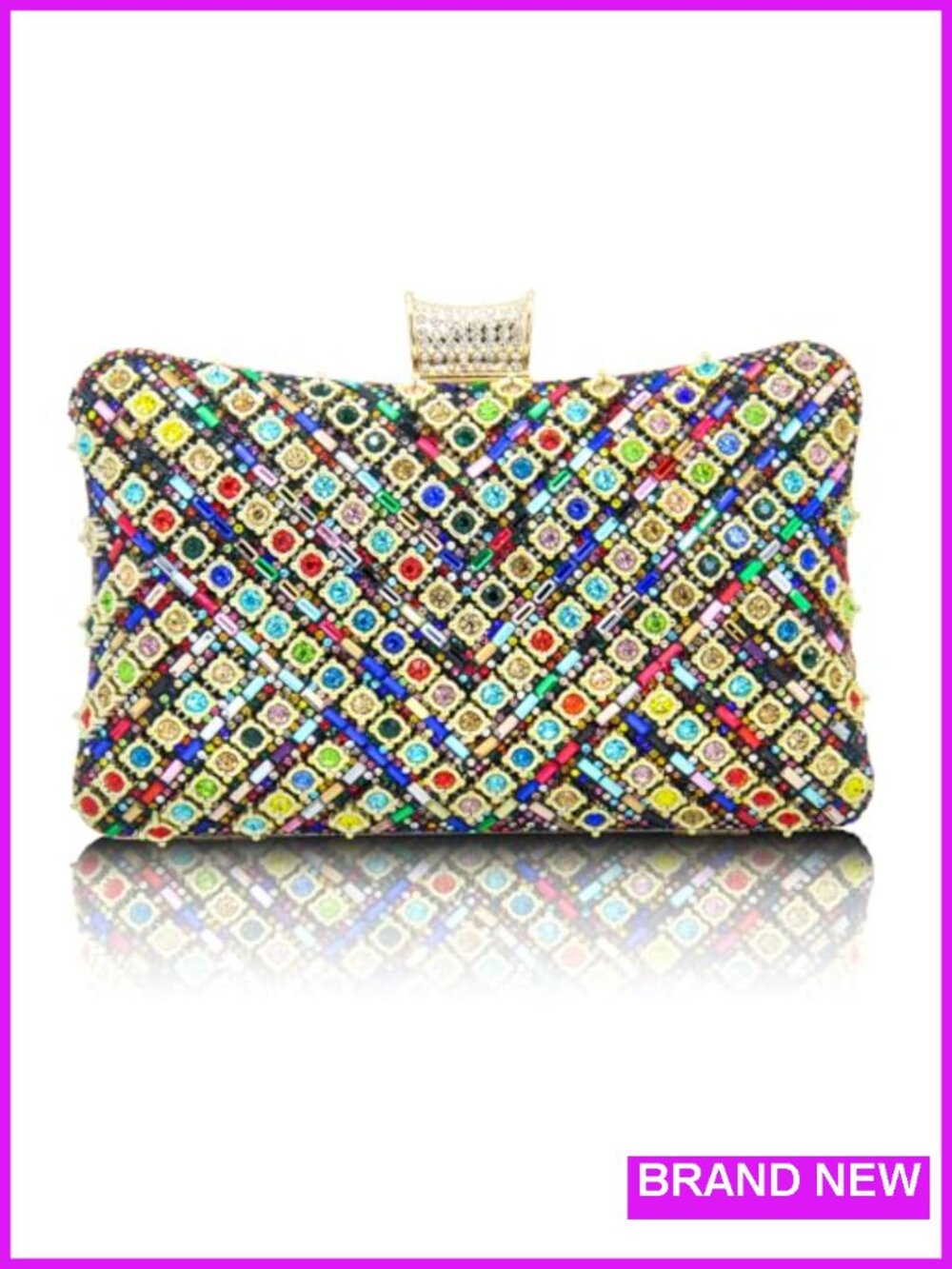 Rhinestone Clutch Purse Evening Bag Sparkly Shoulder Bag Bridal Handbag